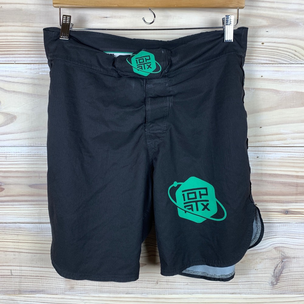 Topatx Grappling Shorts Mens 30 Black Green MMA BJJ Athletic Training Combat